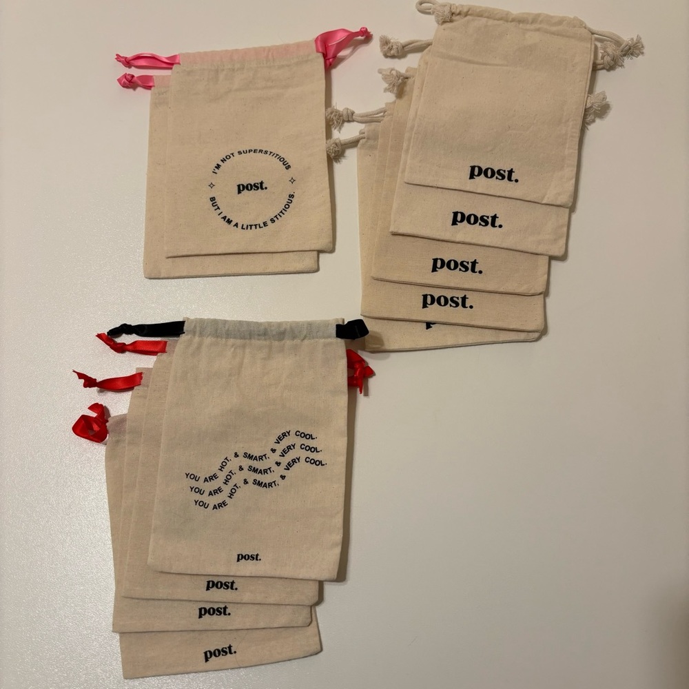 6.5 x 5” canvas bag quantity 11